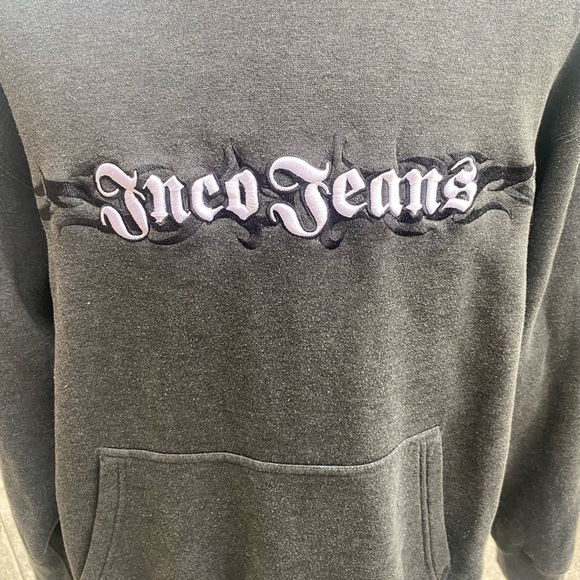 Vintage 90's Y2K JNCO Jeans Hoodie Skateboard Sweatshirt Embroidered SZ LRG - Picture 8 of 10
